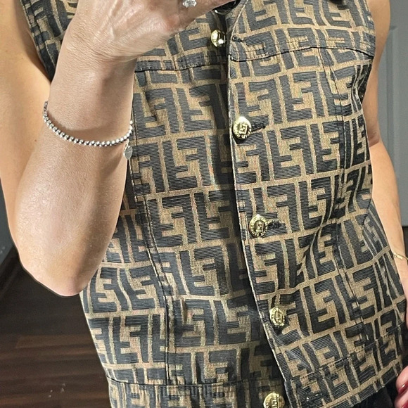 Fendi Jeans Cropped Jacket Vest size IT40 - Picture 6 of 17